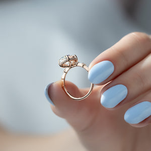 The Penelope Set With A 4.5 Carat Oval Moissanite