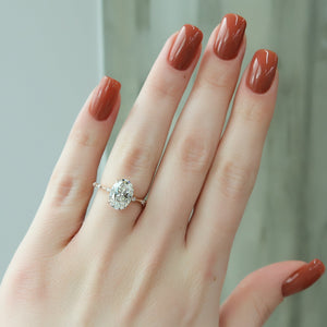 The Penelope Set With A 4.5 Carat Oval Moissanite