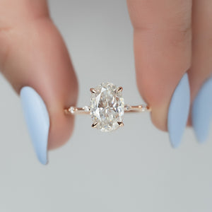 The Penelope Set With A 4.5 Carat Oval Moissanite