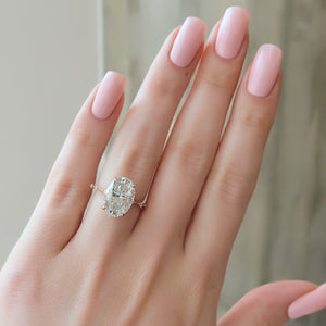 The Penelope Set With A 4.5 Carat Oval Moissanite