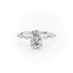 The Hidden Halo Penelope Set With A 1.5 Carat Oval Lab Diamond