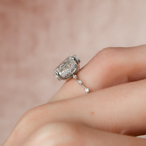 The Penelope Set With A 4.5 Carat Oval Moissanite