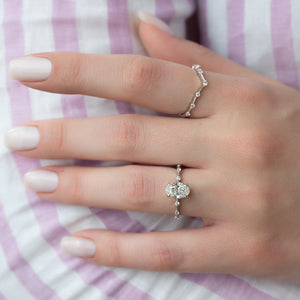 The Penelope Set With A 4.5 Carat Oval Moissanite