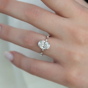 The Penelope Set With A 4.5 Carat Oval Moissanite