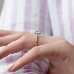 The Penelope Set With A 4.5 Carat Oval Moissanite