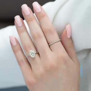 The Penelope Set With A 4.5 Carat Oval Moissanite