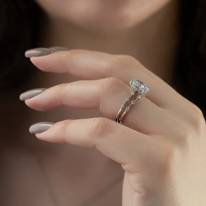 The Penelope Set With A 4.5 Carat Oval Moissanite