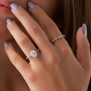 The Penelope Set With A 4.5 Carat Oval Moissanite