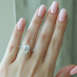 The Penelope Set With A 4.5 Carat Oval Moissanite