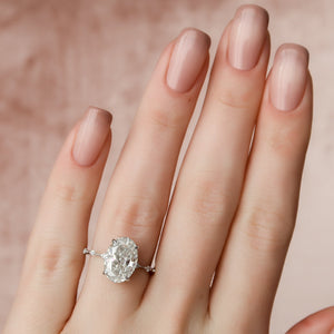 The Penelope Set With A 4.5 Carat Oval Moissanite