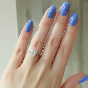 The Penelope Set With A 4.5 Carat Oval Moissanite