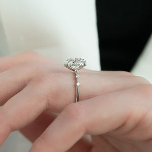 The Penelope Set With A 4.5 Carat Oval Moissanite