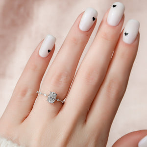 The Penelope Set With A 4.5 Carat Oval Moissanite