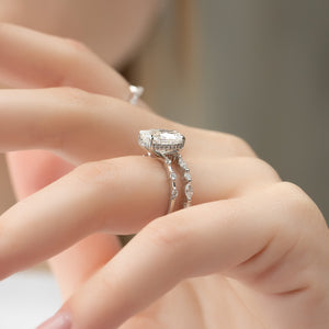 The Penelope Set With A 4.5 Carat Oval Moissanite