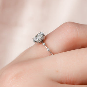 The Penelope Set With A 4.5 Carat Oval Moissanite