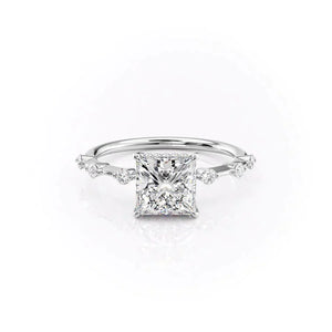 The Hidden Halo Penelope Set With A 1.5 Carat Princess Lab Diamond