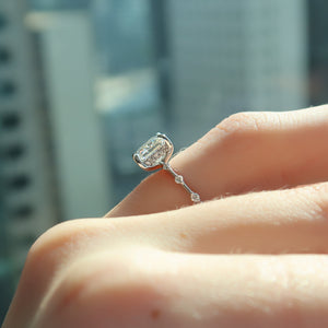 The Hidden Halo Penelope Set With A 1.5 Carat Princess Lab Diamond