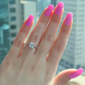 The Hidden Halo Penelope Set With A 1.5 Carat Princess Lab Diamond