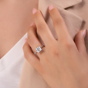 The Hidden Halo Penelope Set With A 1.5 Carat Princess Lab Diamond