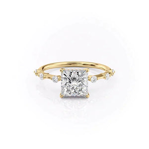 The Hidden Halo Penelope Set With A 2.5 Carat Princess Moissanite