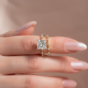 The Penelope Set With A 1.5 Carat Princess Moissanite