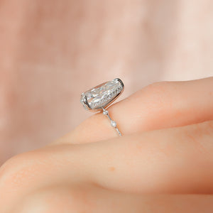 The Hidden Halo Penelope Set With A Pear Moissanite