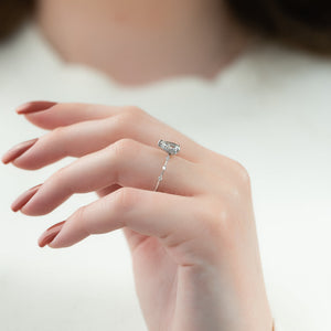 The Hidden Halo Penelope Set With A Pear Moissanite