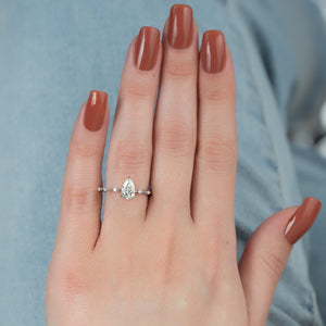 The Hidden Halo Penelope Set With A 2 Carat Pear Lab Diamond