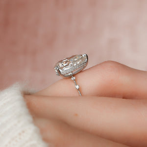 The Hidden Halo Penelope Set With A Pear Moissanite