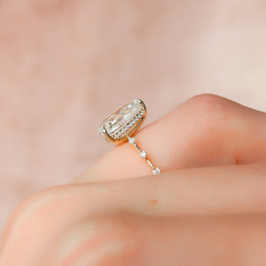 The Penelope Set With A 1.5 Carat Pear Moissanite