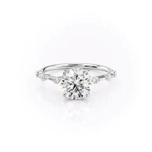 The Hidden Halo Penelope Set With A 1.5 Carat Round Lab Diamond