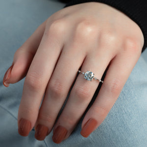 The Hidden Halo Penelope Set With A 3 Carat Round Lab Diamond