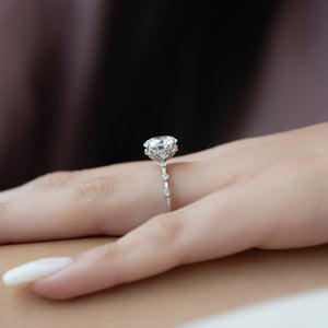 The Hidden Halo Penelope Set With A 3 Carat Round Lab Diamond