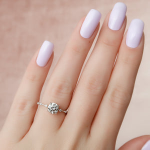 The Hidden Halo Penelope Set With A 3 Carat Round Lab Diamond