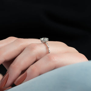 The Hidden Halo Penelope Set With A 3 Carat Round Lab Diamond