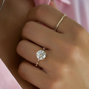The Hidden Halo Penelope Set With A Round Moissanite