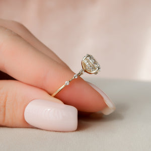 The Hidden Halo Penelope Set With A Round Moissanite