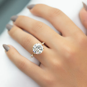 The Hidden Halo Penelope Set With A Round Moissanite