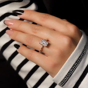 The Penelope Set With A 2.5 Carat Radiant Moissanite