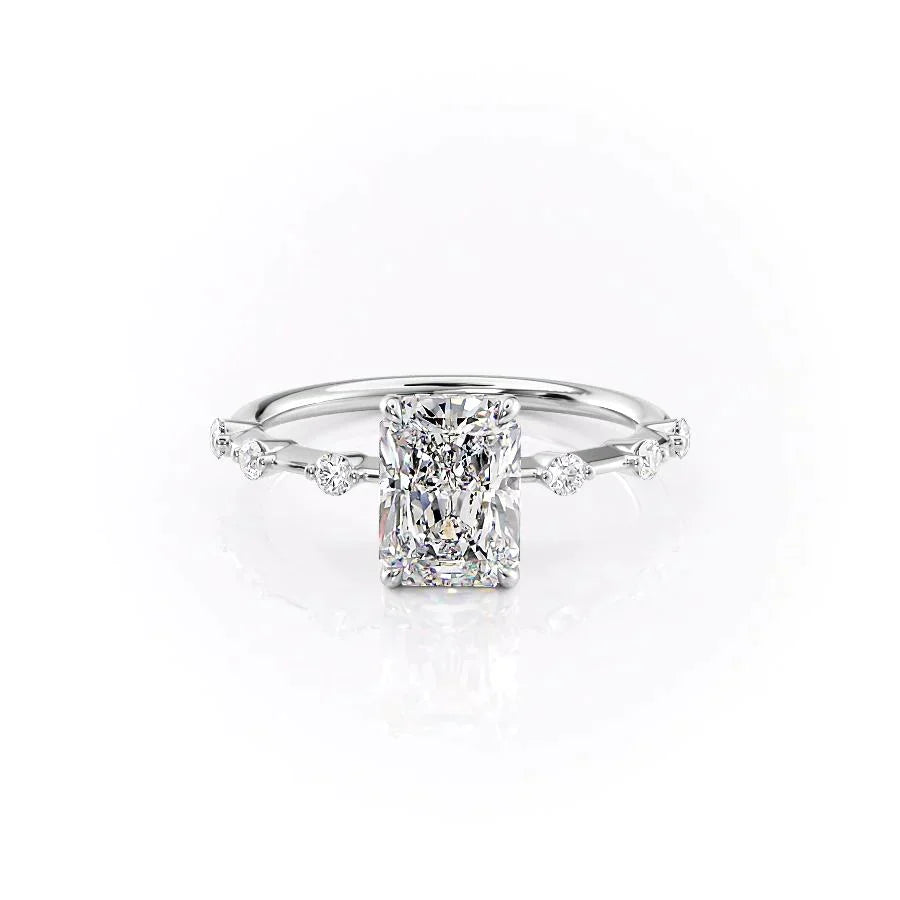 The Hidden Halo Penelope Set With A 1 Carat Radiant Lab Diamond