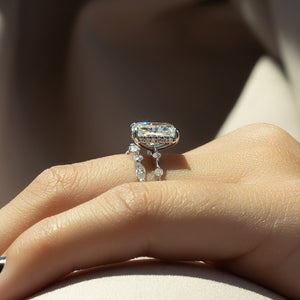 The Hidden Halo Penelope Set With A 3 Carat Radiant Lab Diamond