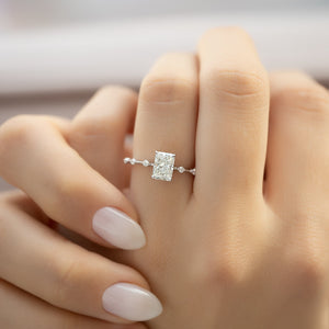 The Hidden Halo Penelope Set With A 3 Carat Radiant Lab Diamond