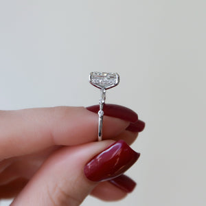 The Hidden Halo Penelope Set With A 3 Carat Radiant Lab Diamond