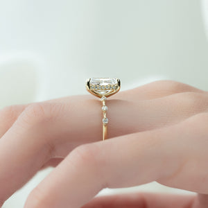 The Hidden Halo Penelope Set With A 2 Carat Radiant Lab Diamond