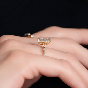 The Hidden Halo Penelope Set With A Radiant Moissanite