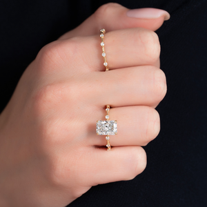 The Hidden Halo Penelope Set With A Radiant Moissanite