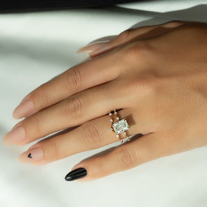 The Hidden Halo Penelope Set With A 2 Carat Radiant Lab Diamond