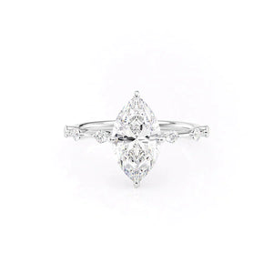 The Hidden Halo Penelope Set With A 2 Carat Marquise Lab Diamond