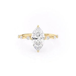 The Hidden Halo Penelope Set With A 1.5 Carat Marquise Moissanite