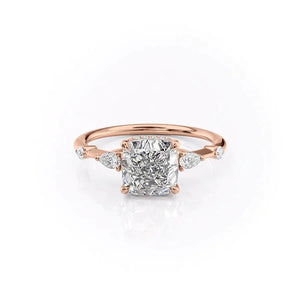 The Naomi Set With A 3 Carat Cushion Lab Diamond